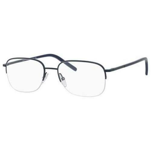 Elasta Men/Womens Made in Italy Eyeglasses Metal Half Frame Matt Blue 56 18 145 - megafashion11Monturas