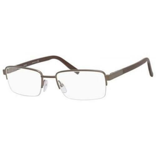 Elasta Men/Womens Made in Italy Half Frame Eyeglasses Rectangula Bronze 53 19 140 - megafashion11Monturas