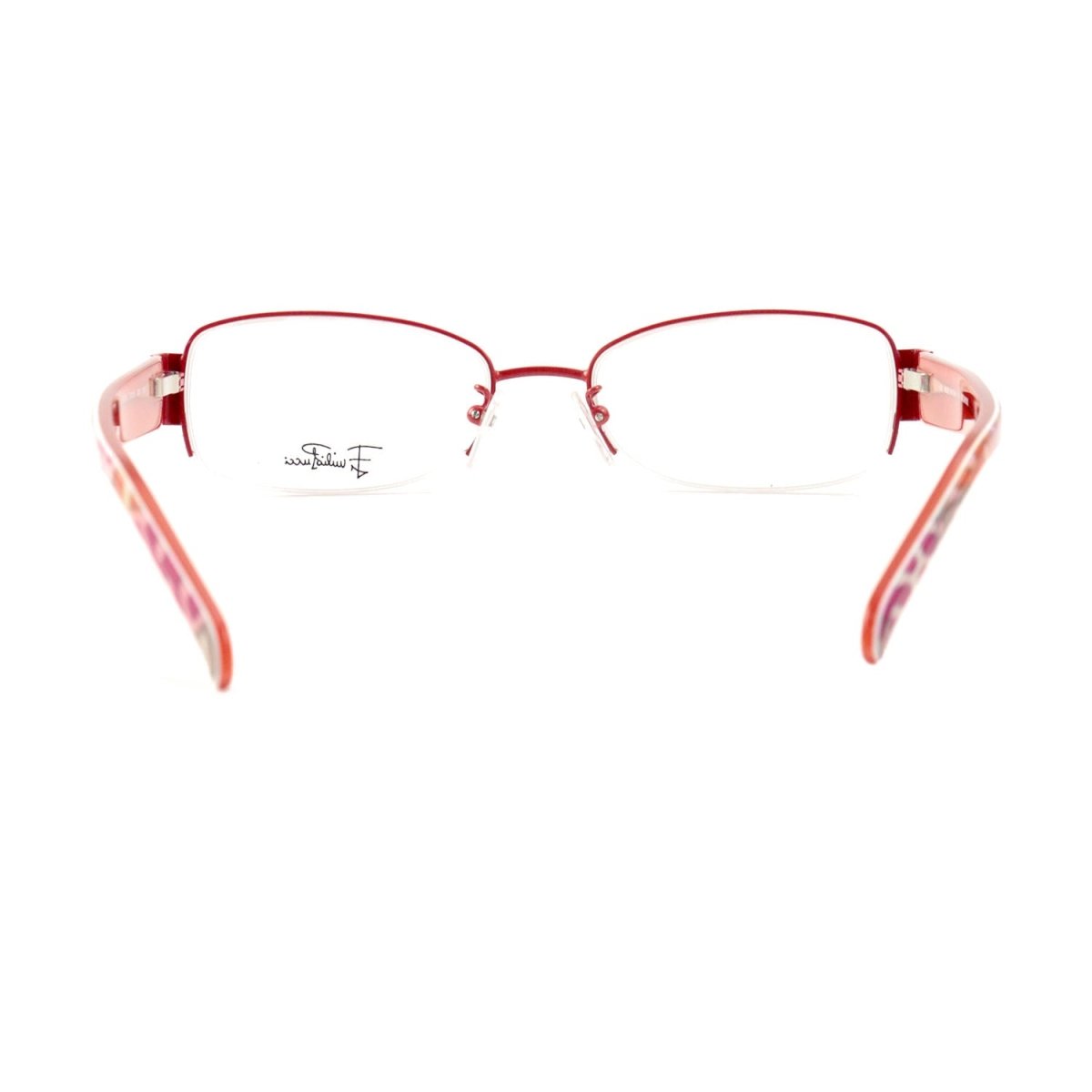 Emilio Pucci Womens Eyeglasses EP2132 800 Orange 53 18 135 Semi Rimless Oval - megafashion11Monturas