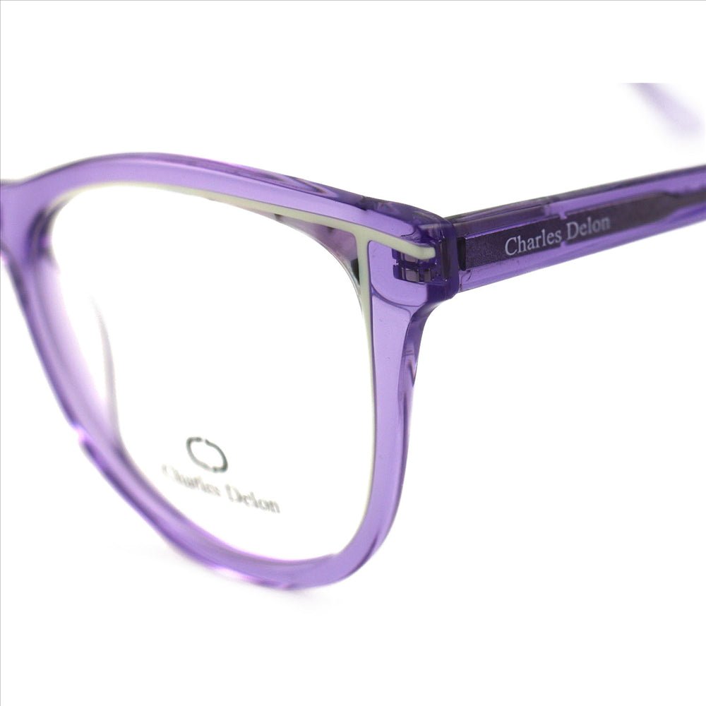 Eyeglasses for Womens Clear Purple Cat Eye 53 17 140 by Charles Delon - megafashion11Monturas