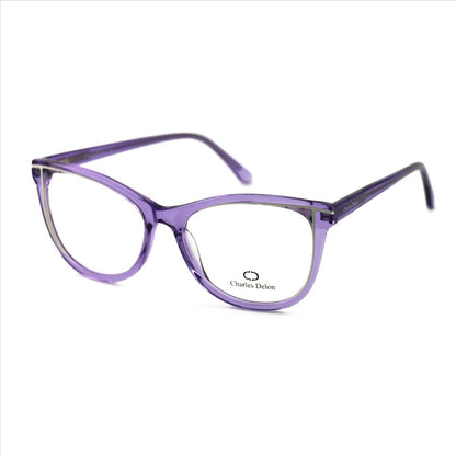 Eyeglasses for Womens Clear Purple Cat Eye 53 17 140 by Charles Delon - megafashion11Monturas