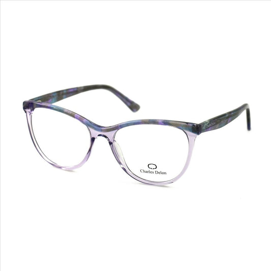 Eyeglasses for Womens Clear Purple Cat Eye 53 17 140 by Charles Delon - megafashion11Monturas
