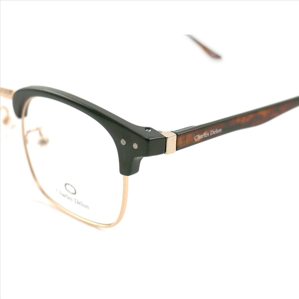 Eyeglasses Frames for Men Brown Frames Square 52 21 138 by Charles Delon - megafashion11Monturas