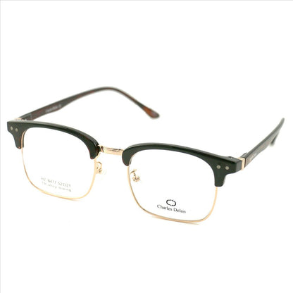 Eyeglasses Frames for Men Brown Frames Square 52 21 138 by Charles Delon - megafashion11Monturas