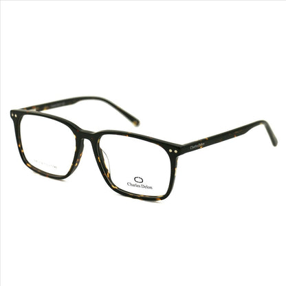 Eyeglasses Frames for Men Havana Frames Square 53 17 140 by Charles Delon - megafashion11Monturas