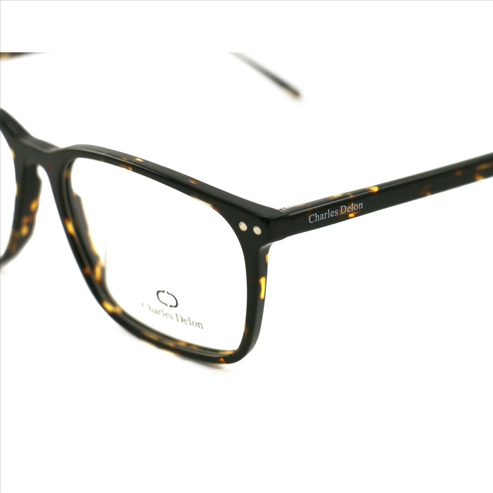 Eyeglasses Frames for Men Havana Frames Square 53 17 140 by Charles Delon - megafashion11Monturas