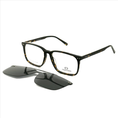 Eyeglasses Frames for Men Havana Frames Square 53 17 140 by Charles Delon - megafashion11Monturas