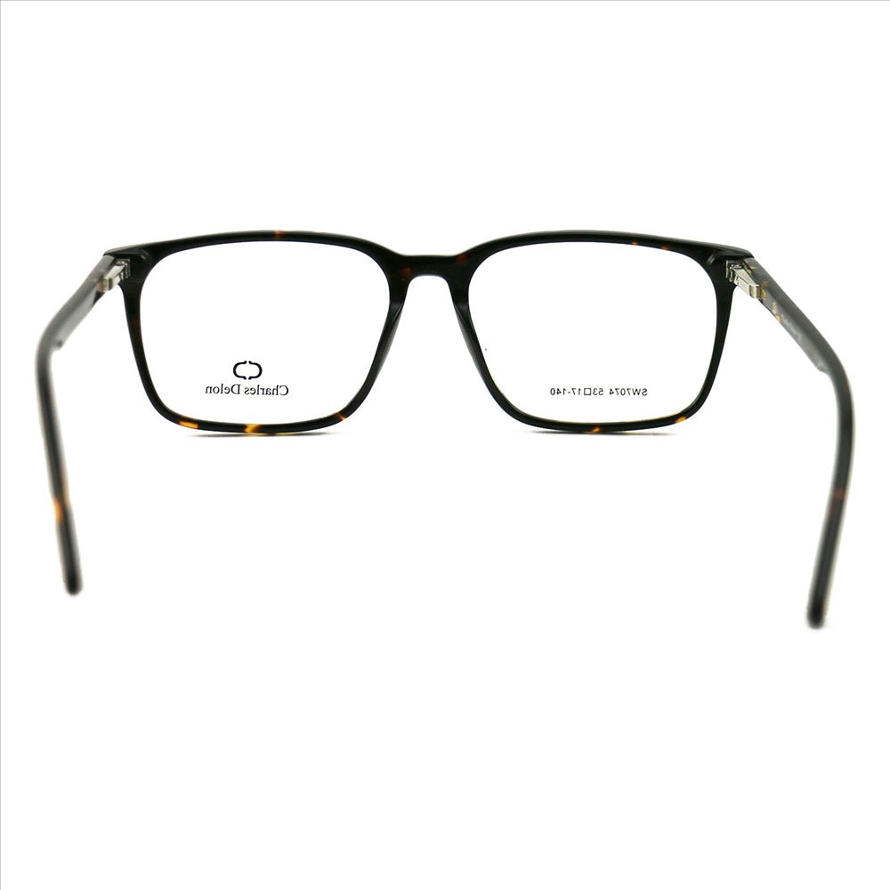 Eyeglasses Frames for Men Havana Frames Square 53 17 140 by Charles Delon - megafashion11Monturas