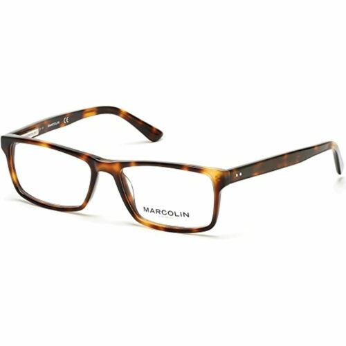 Eyeglasses Marcolin for men MA 3008 052 dark havana rectangle 56-17-145 - megafashion11Monturas