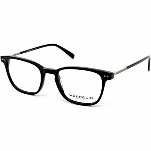 Eyeglasses Marcolin for men MA 3017 001 black square 52-19-140 - megafashion11Monturas