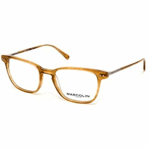 Eyeglasses Marcolin for men MA 3017 053 Blonde Havana square 52-19-140 - megafashion11Monturas