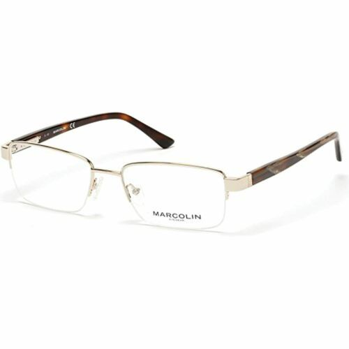 Eyeglasses Marcolin square men MA 3012 032 Pale Gold 55-18-145 - megafashion11Monturas