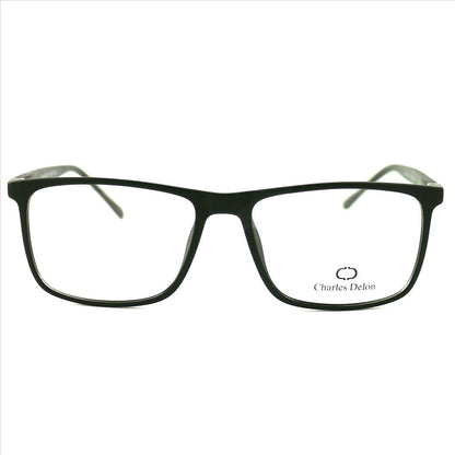Eyeglasses Men Matte Black Frames Rectangle 53 16 140 by Charles Delon - megafashion11Monturas