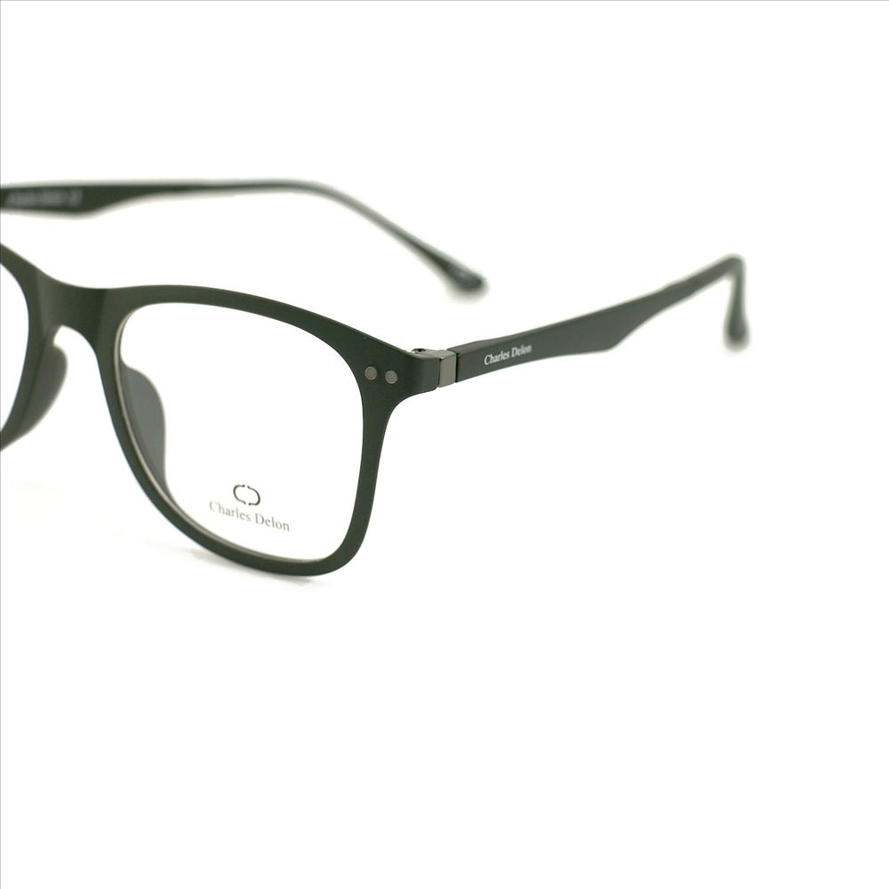 Eyeglasses Men Matte Black Frames Square 55 21 145 by Charles Delon - megafashion11Monturas