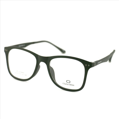 Eyeglasses Men Matte Black Frames Square 55 21 145 by Charles Delon - megafashion11Monturas