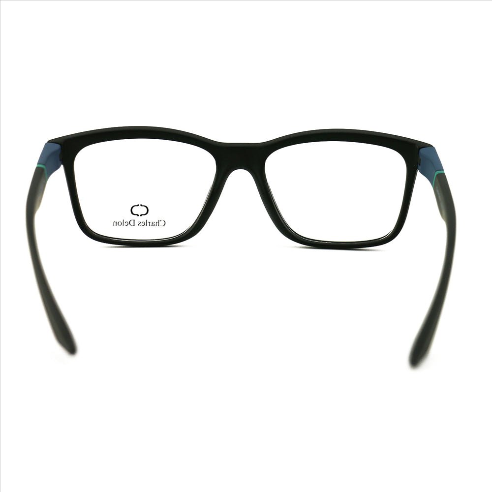 Eyeglasses Men Matte Black/Blue Frames Rectangle 53 18 145 by Charles Delon - megafashion11Monturas