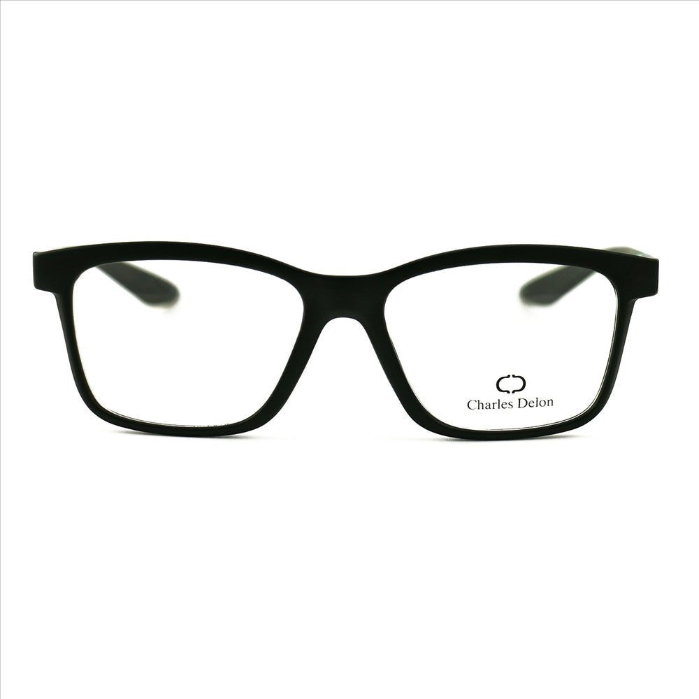 Eyeglasses Men Matte Black/Blue Frames Rectangle 53 18 145 by Charles Delon - megafashion11Monturas