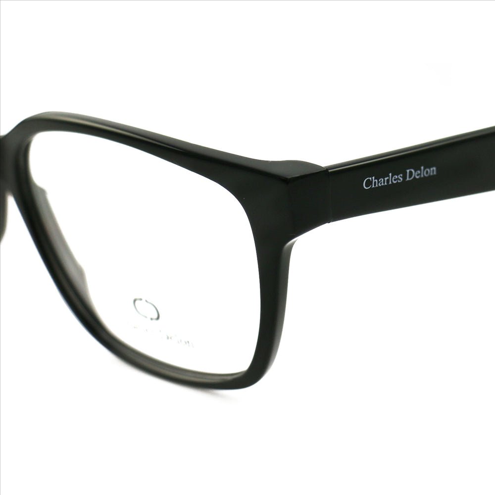 Eyeglasses Men or Womens Black Frames Rectangle 56 16 145 by Charles Delon - megafashion11Monturas