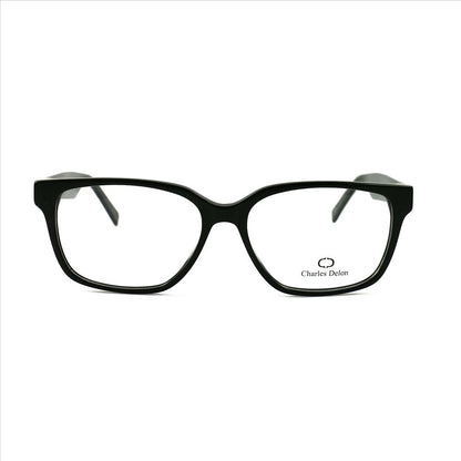 Eyeglasses Men or Womens Black Frames Rectangle 56 16 145 by Charles Delon - megafashion11Monturas