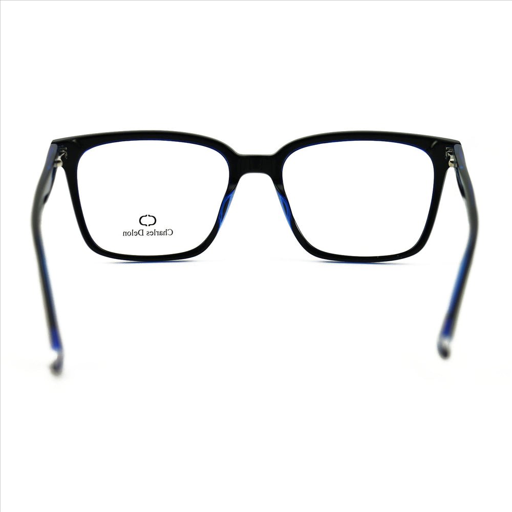Eyeglasses Men or Womens Black/Blue Frames Square 55 18 142 by Charles Delon - megafashion11Monturas