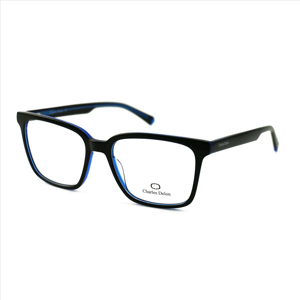 Eyeglasses Men or Womens Black/Blue Frames Square 55 18 142 by Charles Delon - megafashion11Monturas