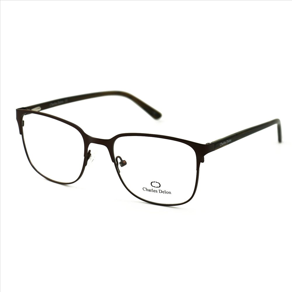 Eyeglasses Men or Womens Matte Black Frames Square 54 19 142 by Charles Delon - megafashion11Monturas