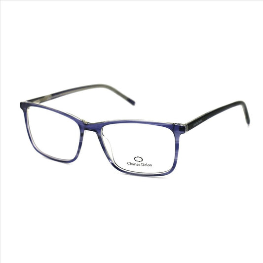 Eyeglasses Men-Womens Clear Purple Rectangle 55 17 142 by Charles Delon - megafashion11Monturas