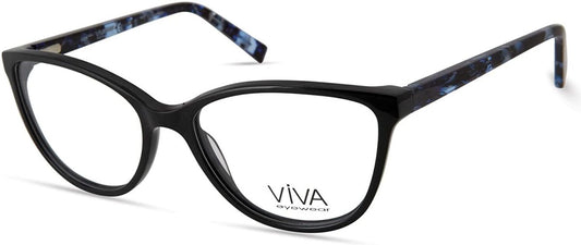 Eyeglasses Viva Womens VV 4520 001 Shiny Black cat eye 54 - 16 -140 - megafashion11Monturas