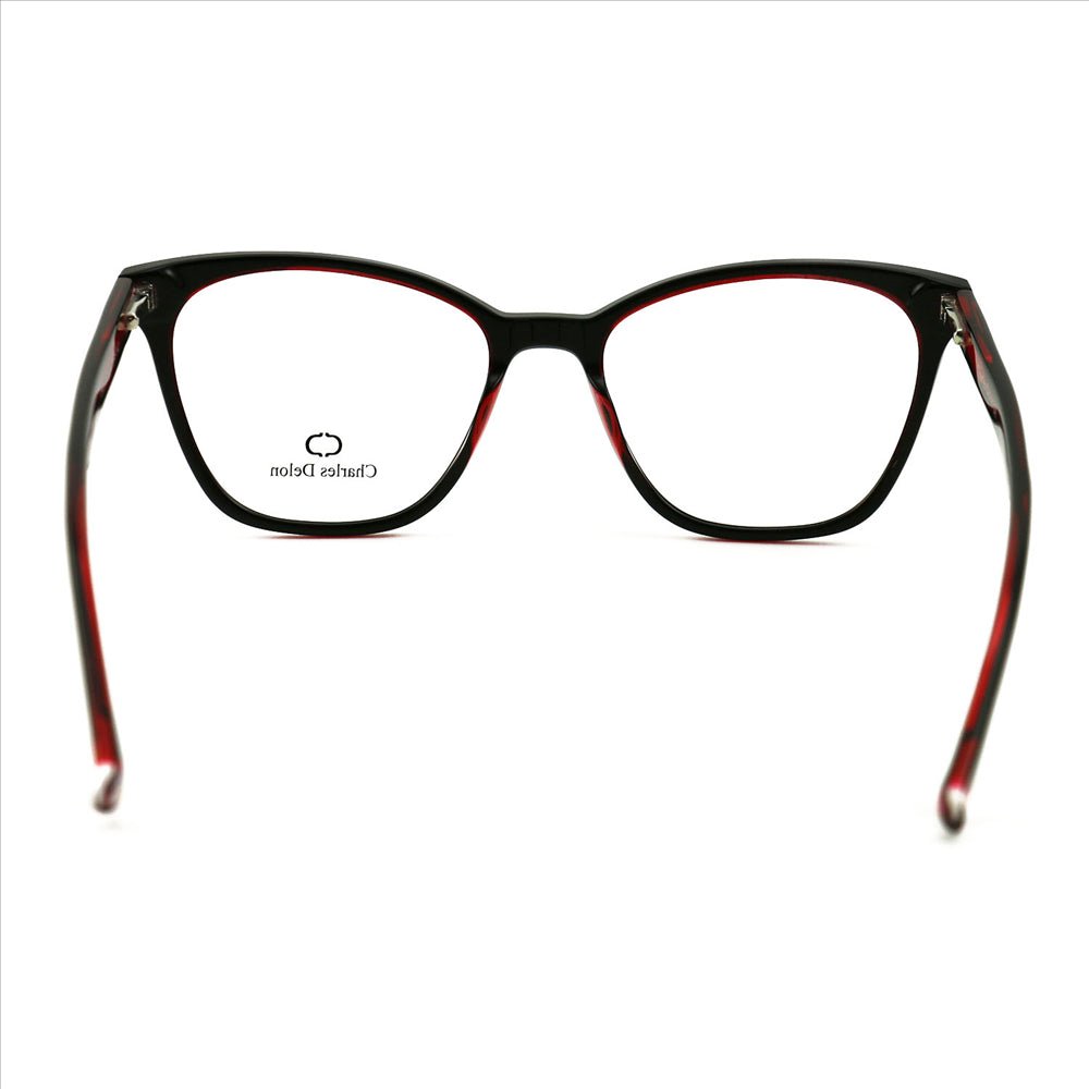 Eyeglasses Womens Black/Red Frames Cat Eye 54 18 142 by Charles Delon - megafashion11Monturas