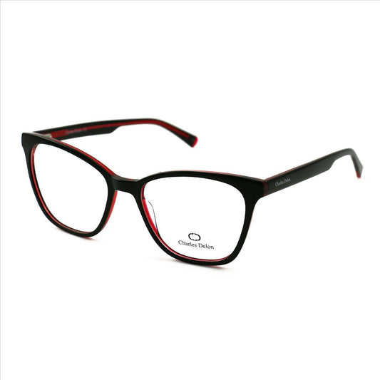 Eyeglasses Womens Black/Red Frames Cat Eye 54 18 142 by Charles Delon - megafashion11Monturas