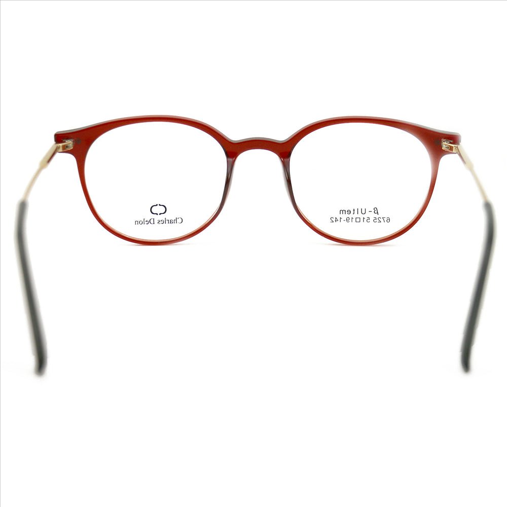 Eyeglasses Womens Clear Red Frames Round 51 19 142 by Charles Delon Round - megafashion11Monturas