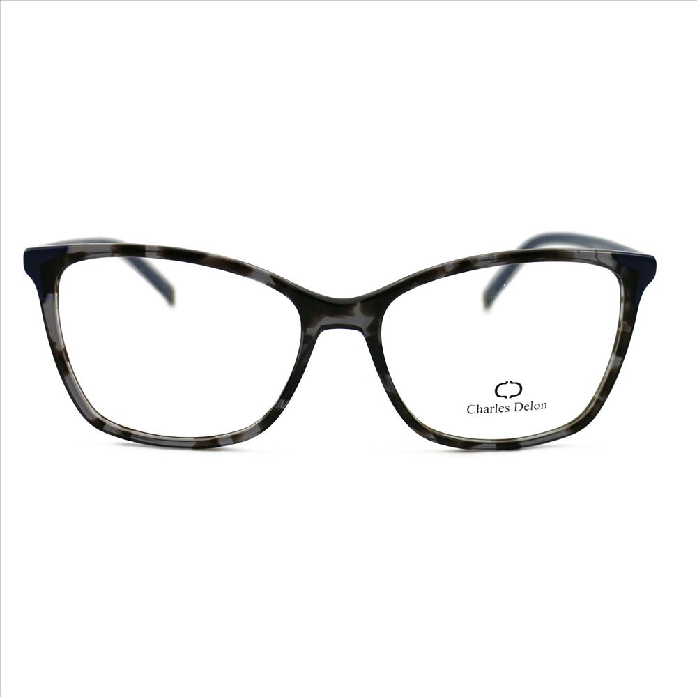 Eyeglasses Womens Havana Black/Navy Frames Square 54 16 140 by Charles Delon - megafashion11Monturas