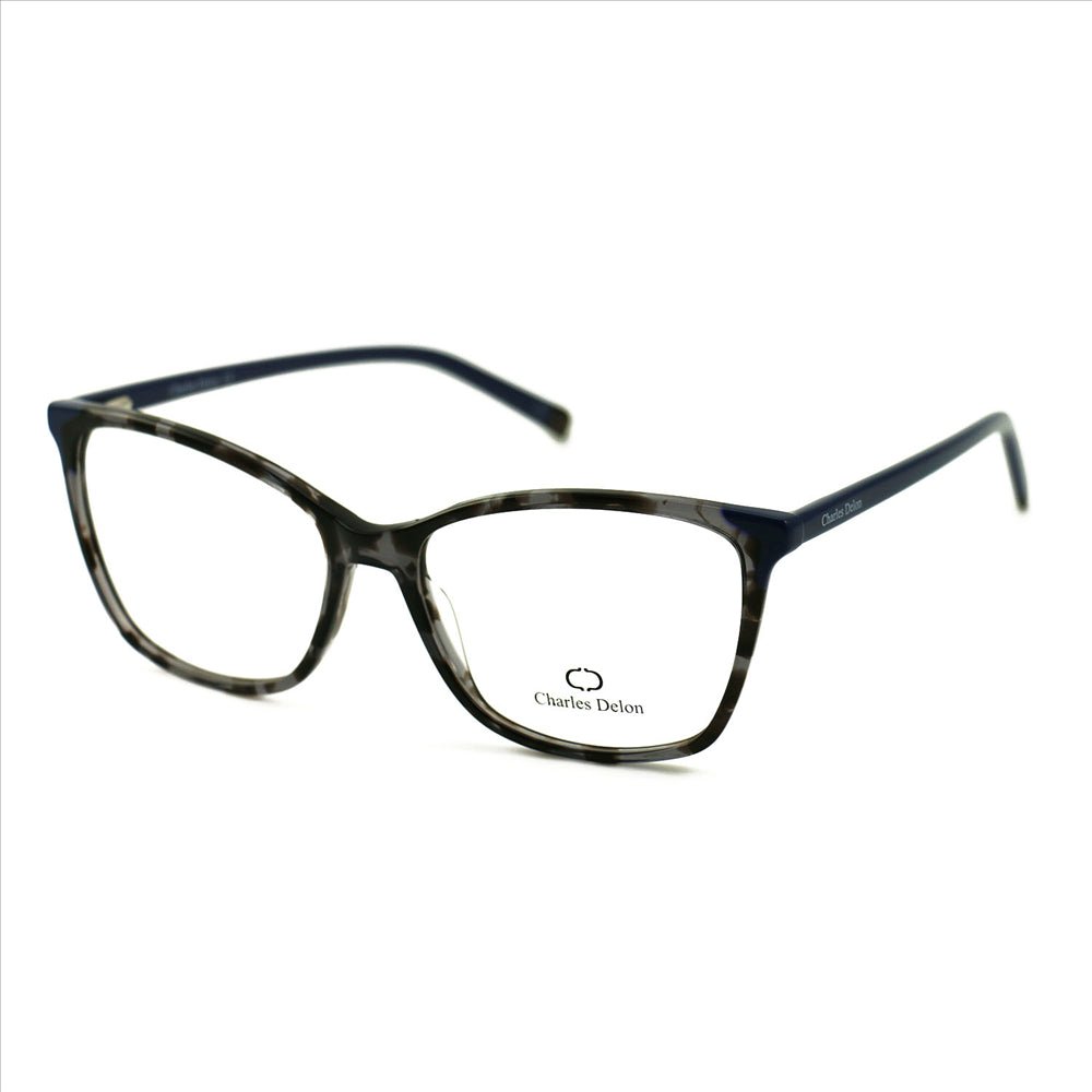 Eyeglasses Womens Havana Black/Navy Frames Square 54 16 140 by Charles Delon - megafashion11Monturas