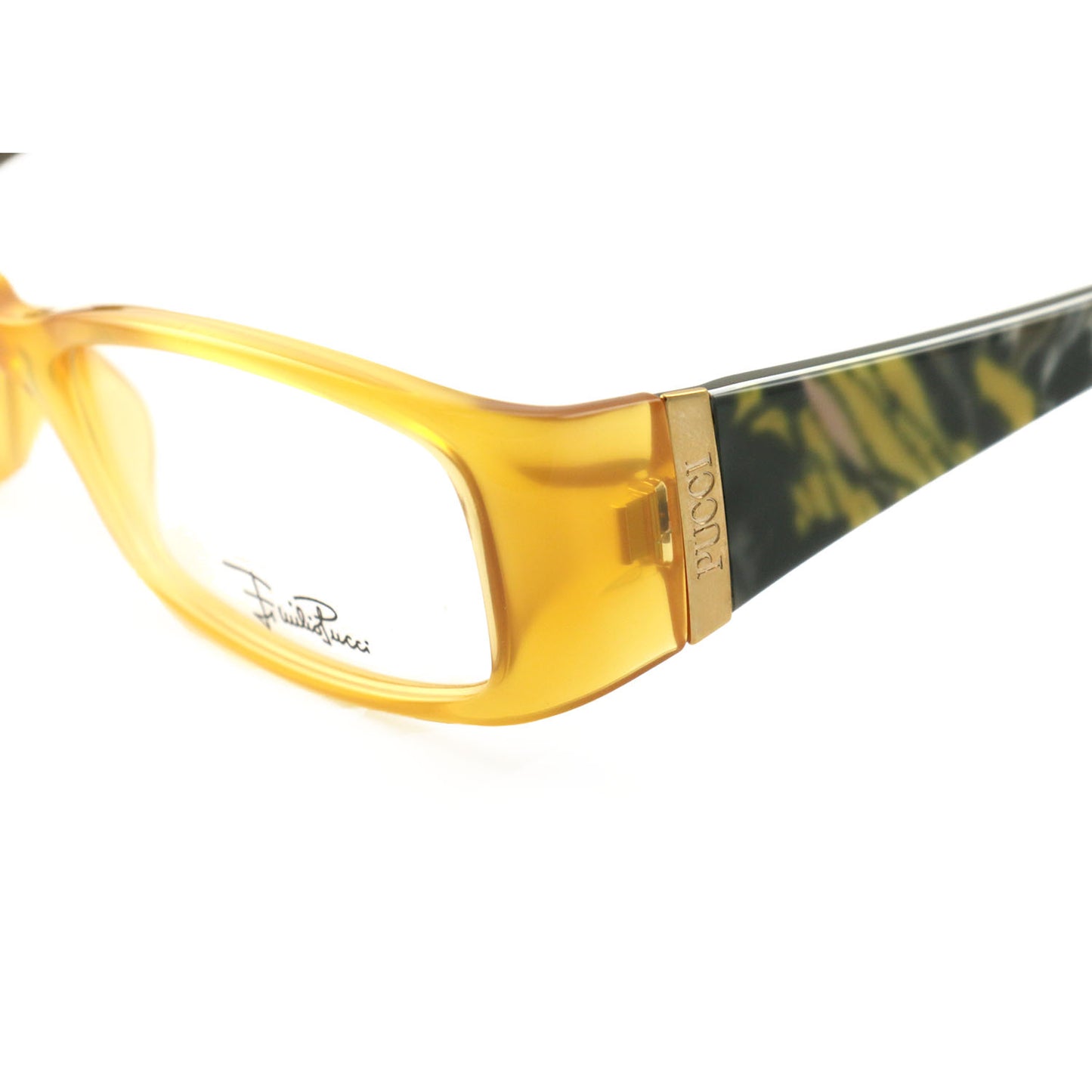 Emilio Pucci Womens Eyeglasses EP2645 244 Yellow 52 15 130 Frames Rectangle