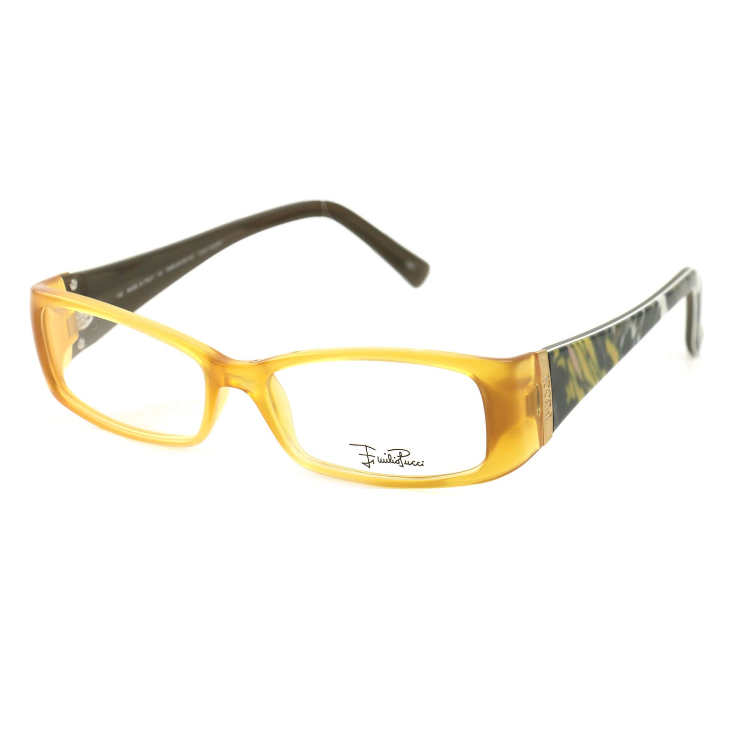 Emilio Pucci Womens Eyeglasses EP2645 244 Yellow 52 15 130 Frames Rectangle