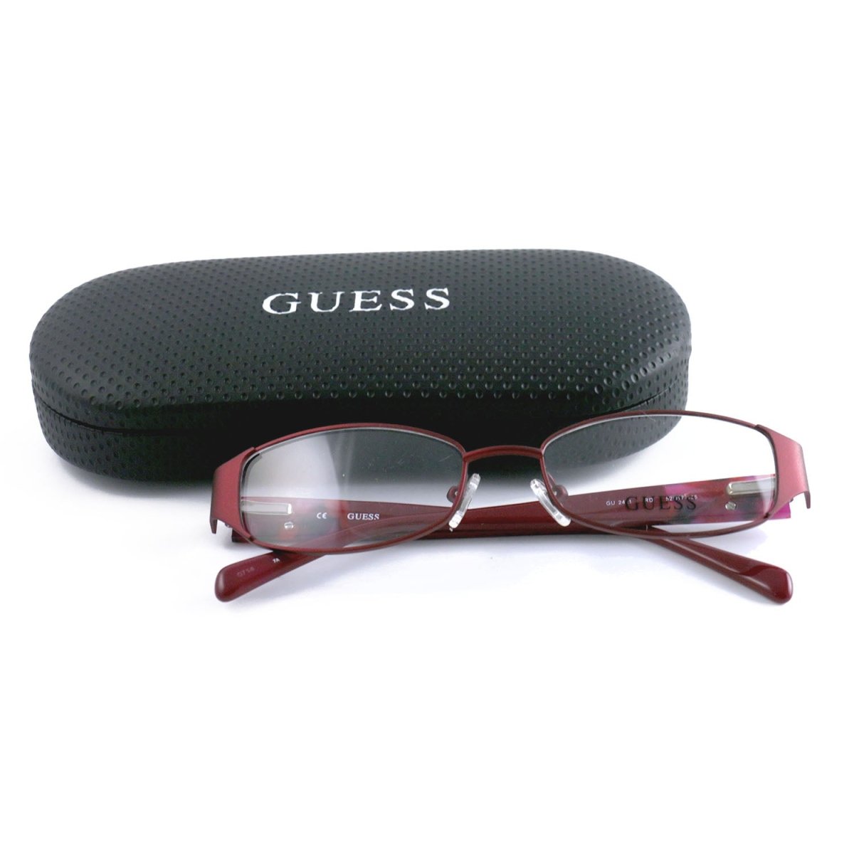 Guess Eyeglasses Womens GU2411 RD Red 52 17 135 Frames Oval - megafashion11Monturas