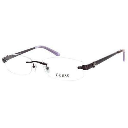 Guess Womens Oval Frameless Eyeglasses Frames PUR Purple 54 17 135 - megafashion11Monturas