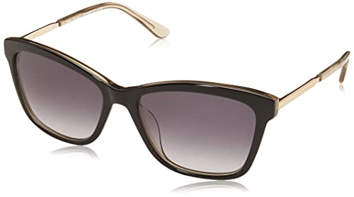 Juicy Couture Women Sunglasses JU604/S Black Beige/Grey Shaded 100%UV Cat Eye - megafashion11Sunglasses