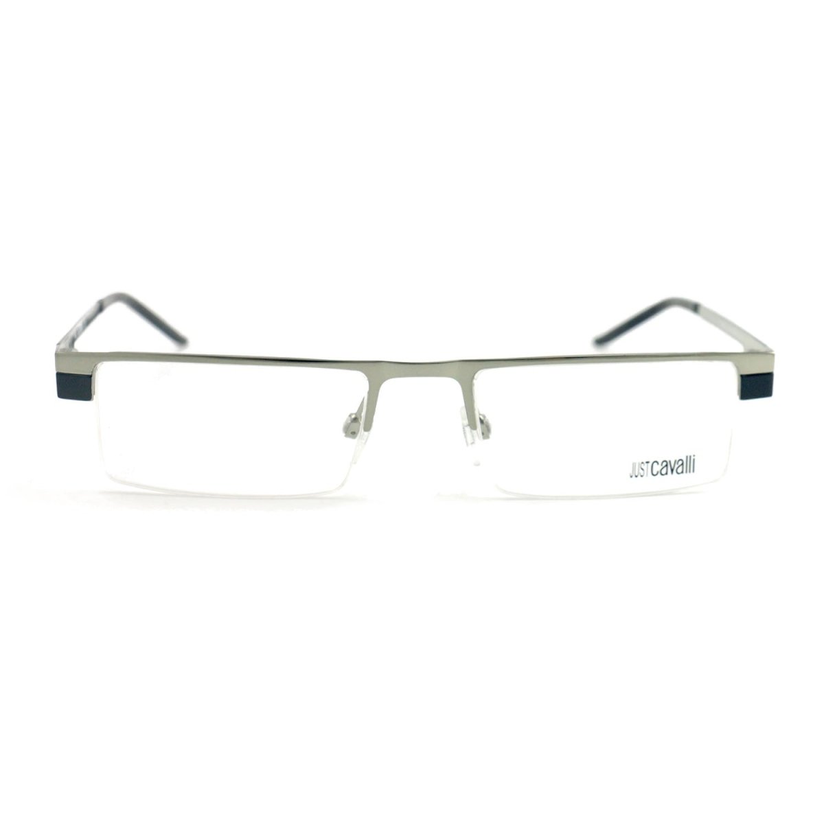 Just Cavalli Womens Eyeglasses 290 014 Silver 50 19 140 Semi Rimless Rectangle - megafashion11Monturas