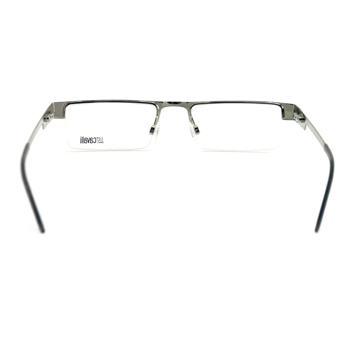 Just Cavalli Womens Eyeglasses 290 014 Silver 50 19 140 Semi Rimless Rectangle - megafashion11Monturas