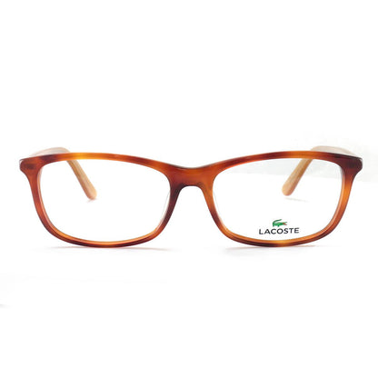 Lacoste L2711 Men or Womens Eyeglasses 218 Light Havana Plastic 53 16 140 Rectan - megafashion11Monturas