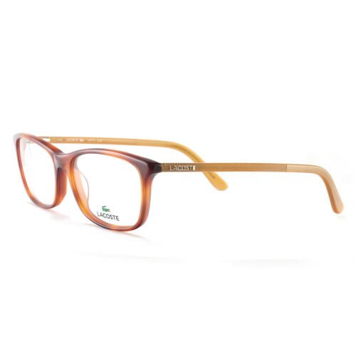 Lacoste L2711 Men or Womens Eyeglasses 218 Light Havana Plastic 53 16 140 Rectan - megafashion11Monturas