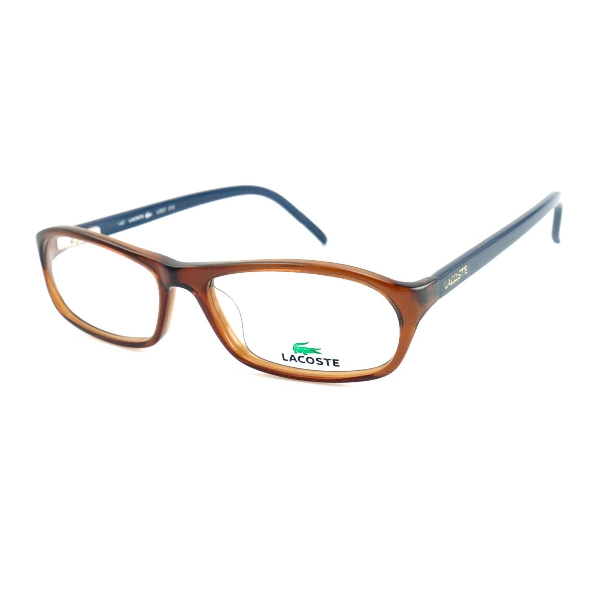 Lacoste Men Eyeglasses Brown/Navy Oval L2621 210 Frames 54 16 140 - megafashion11Monturas