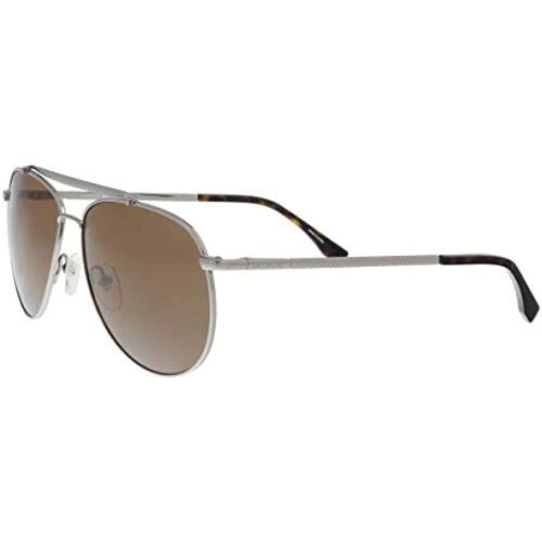 Lacoste Men Sunglasses L177S 033 Gunmetal/Brown Metal Aviator 100%UV 57-15-140 - megafashion11Sunglasses
