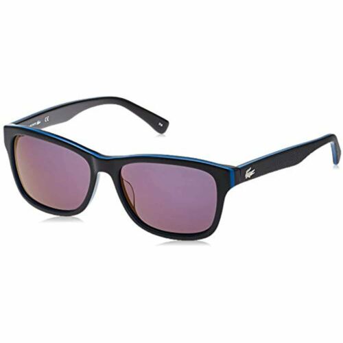 Lacoste Men Sunglasses L683S 006 Black/Blue/Black Rectangle Purple 100%UV 55-16 - megafashion11Sunglasses