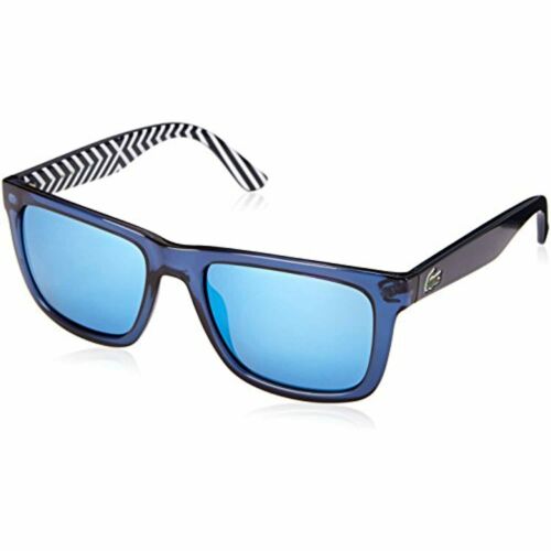 Lacoste Men Sunglasses L750S 424 Blue/Blue Polarized Mirrored Rectangle 54-19 - megafashion11Sunglasses