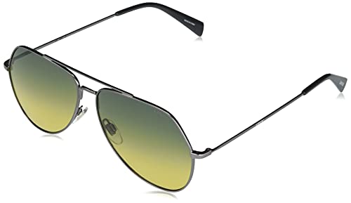 Levi's Men's LV 1012/S Aviator Sunglasses, Silver, 60mm, 13mm - megafashion11Sunglasses