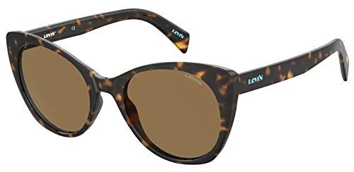 Levi's Women's LV 1015/S Cat Eye Sunglasses, Brown, 55mm, 20mm - megafashion11Sunglasses