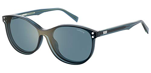 Levi's Women's LV 5012/CS Oval Sunglasses, Green/Yellow, 53mm, 17mm - megafashion11Sunglasses