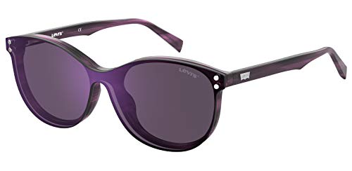 Levi's Women's LV 5012/CS Oval Sunglasses, Purple/Pink, 53mm, 17mm - megafashion11Sunglasses